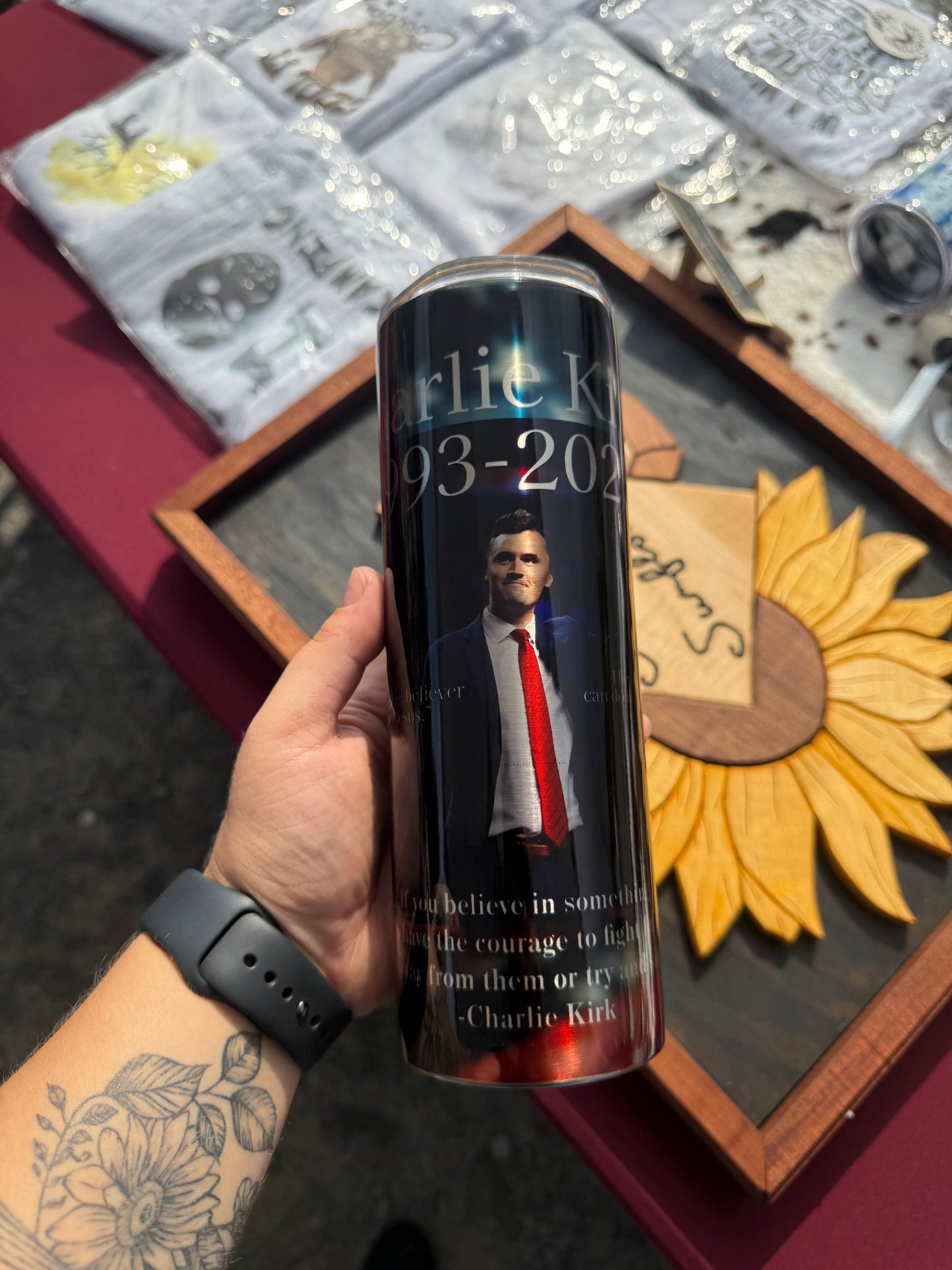 Charlie Kirk Memorial Stainless Steel 20oz Tumbler
