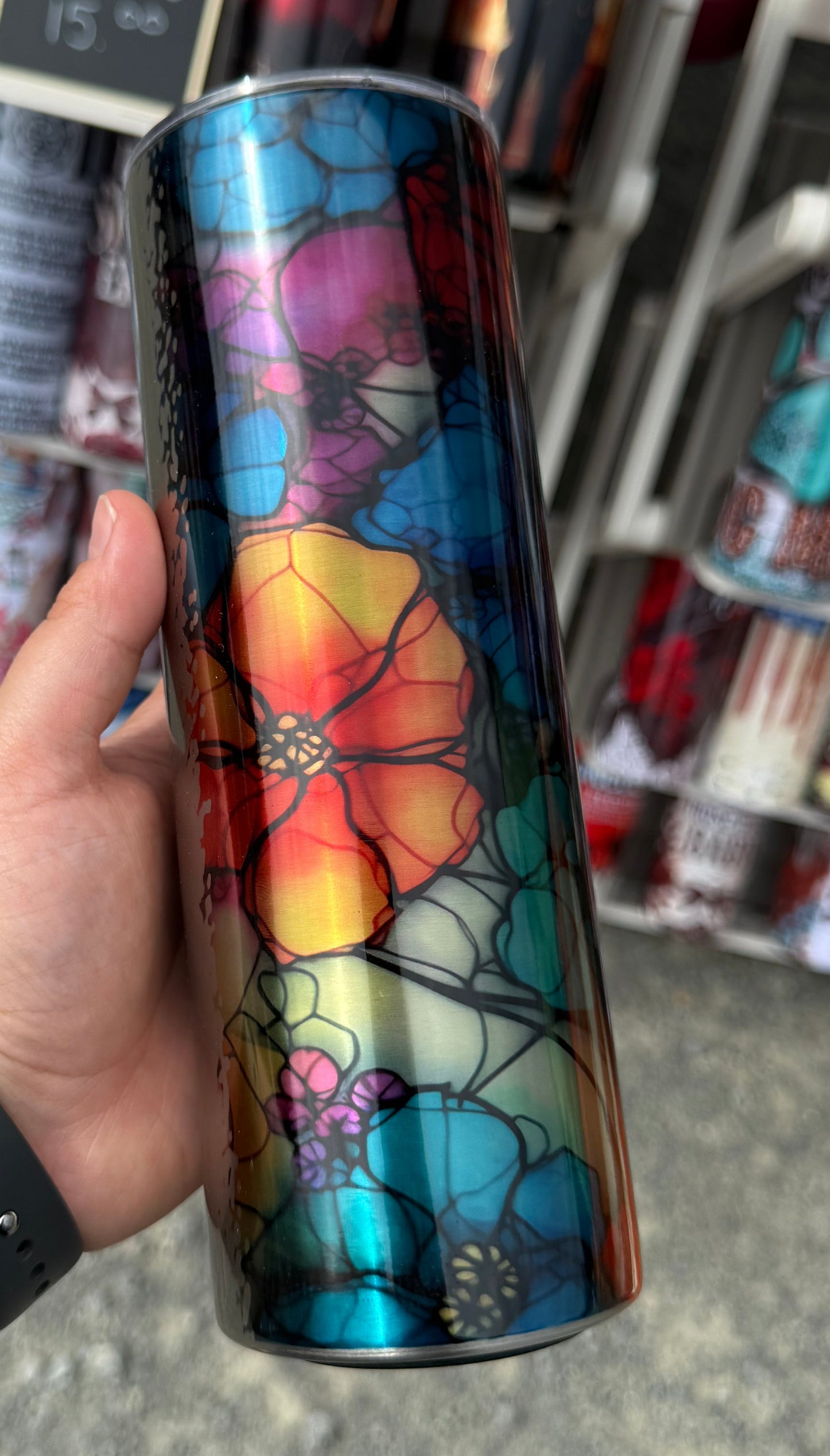Stained Glass Grandma 20oz Stainless Steel Tumbler