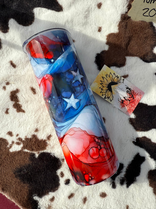 Watercolor American Flag