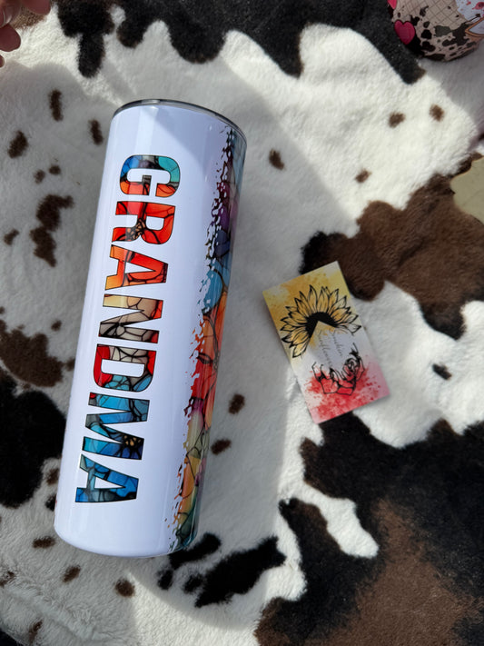 Stained Glass Grandma 20oz Tumbler