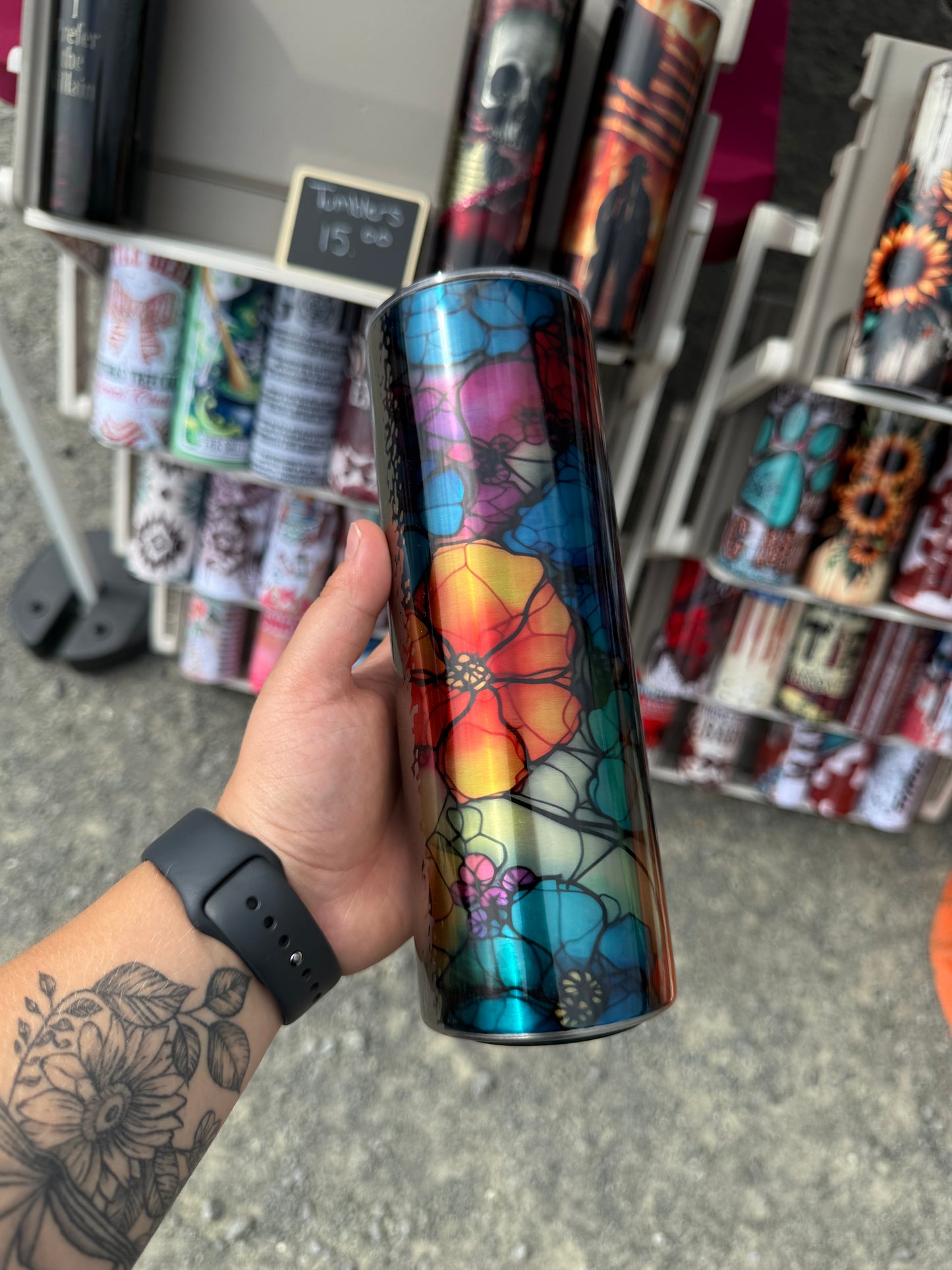 Stained Glass Grandma 20oz Stainless Steel Tumbler