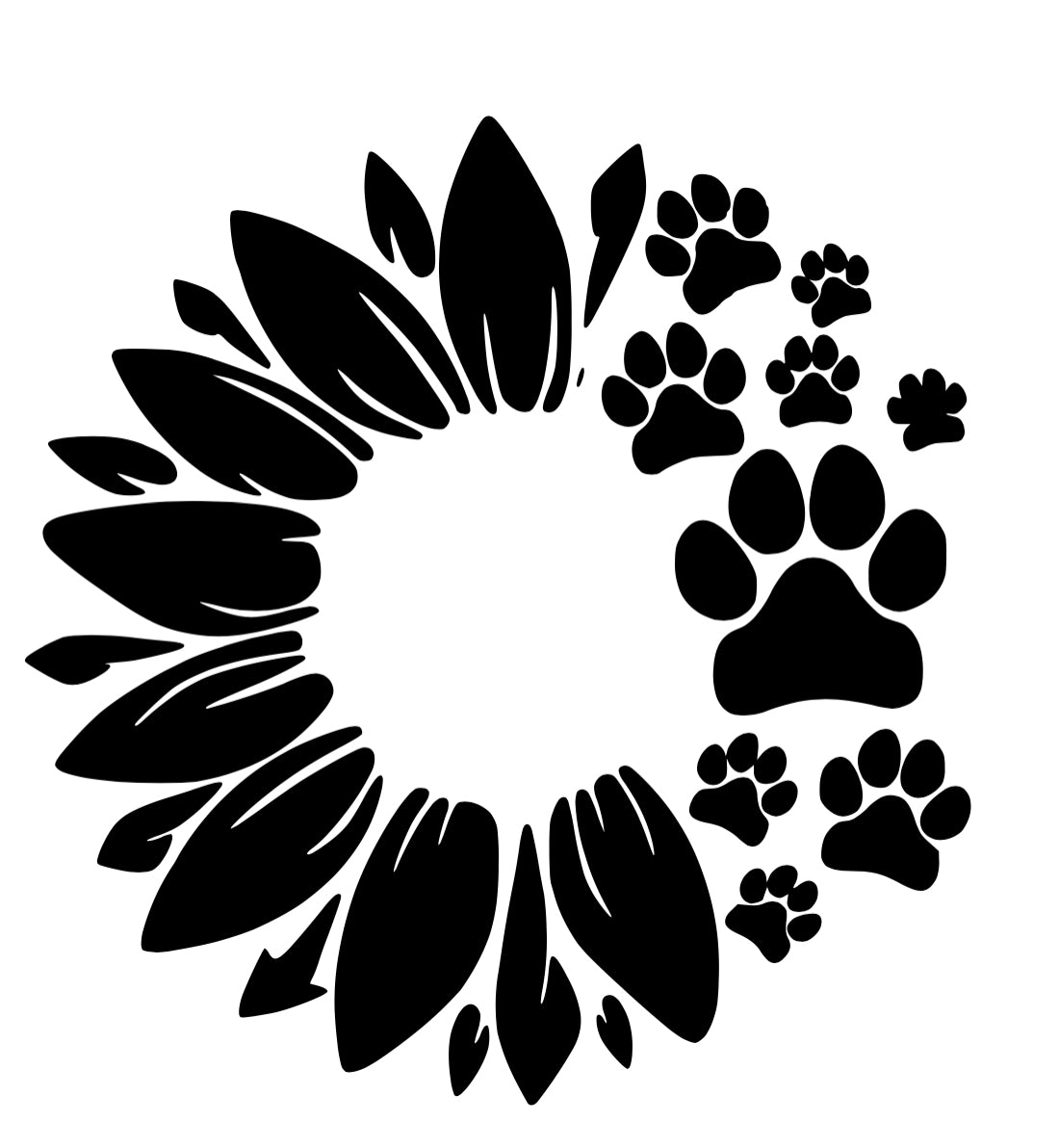 Sunflower Paw Print