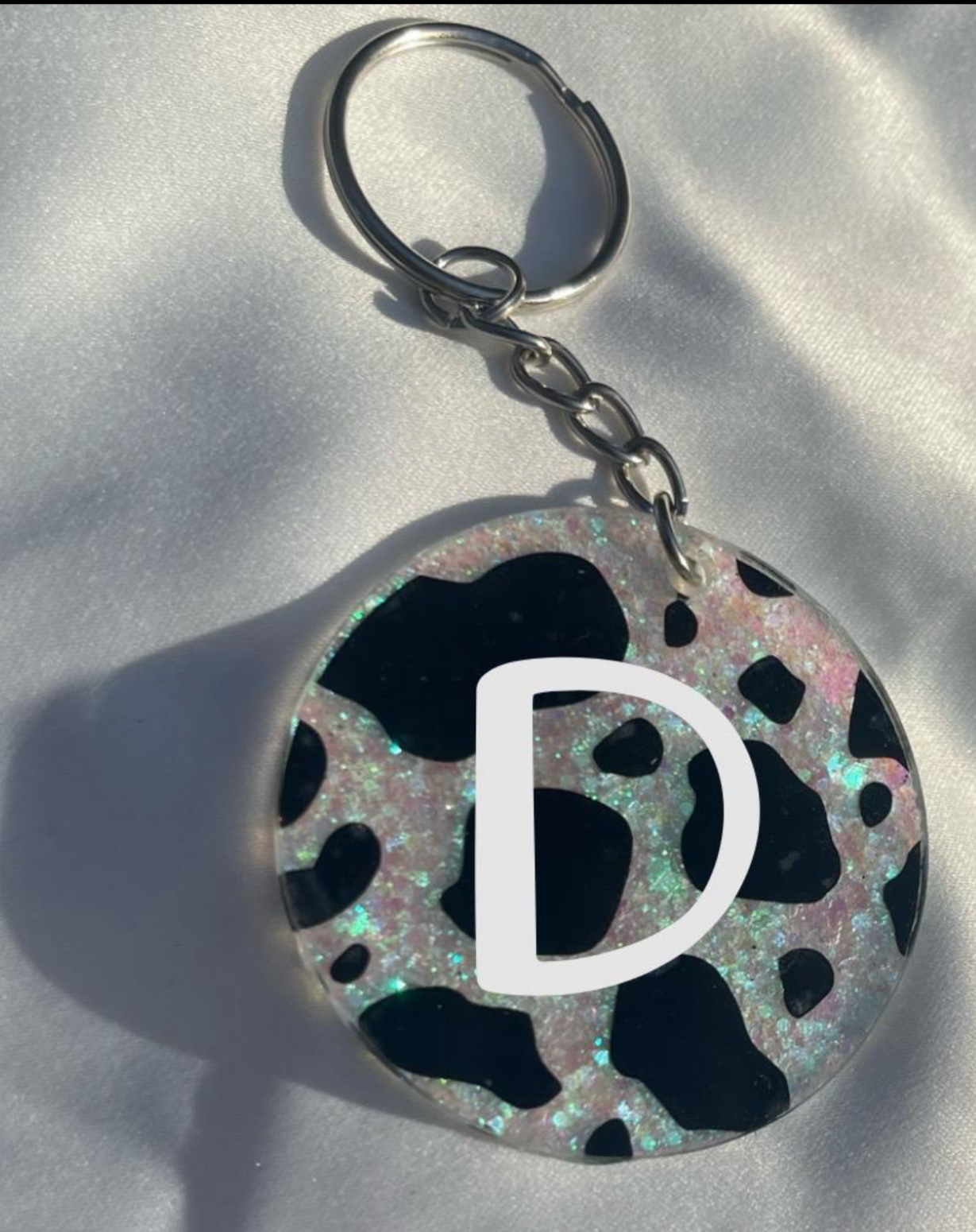 Custom Cow Print Keychain