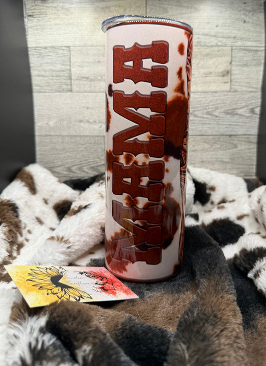Tooled Leather Mama 20oz Tumbler