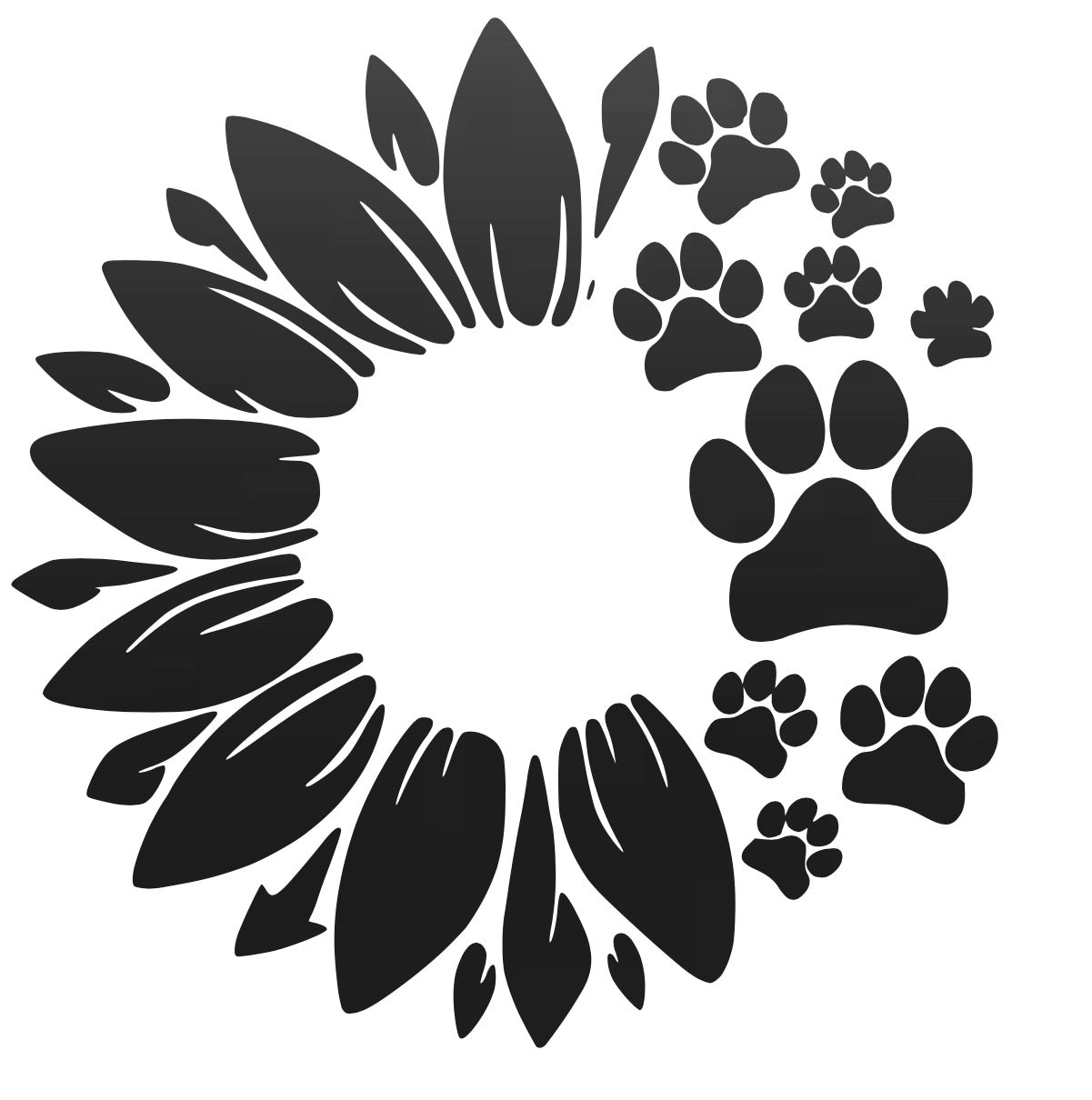Sunflower Paw Print