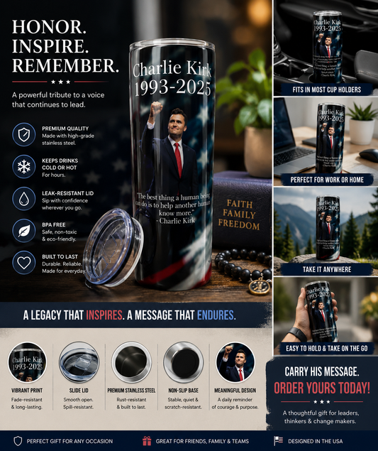 Charlie Kirk Memorial 20oz SkinnyTumbler