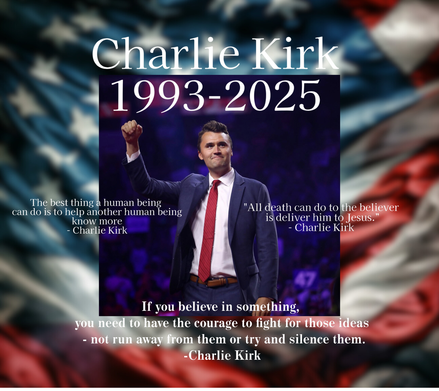 Charlie Kirk Memorial 20oz SkinnyTumbler