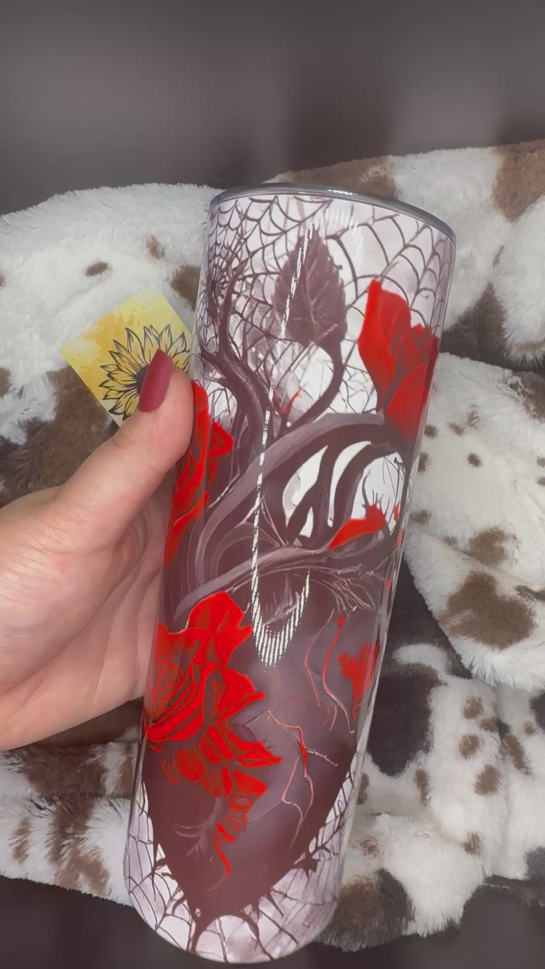 Heart & Roses 20oz Tumbler – Smokin' Sunflowers
